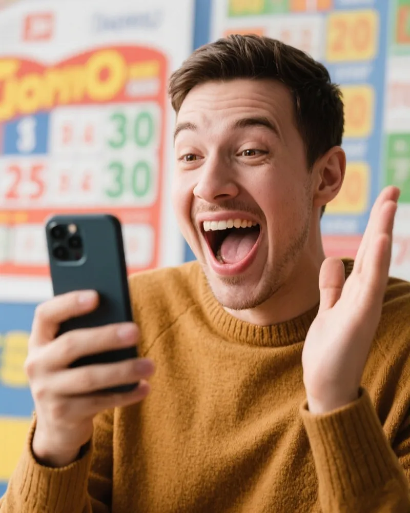 用户使用手机查询体彩开奖号码